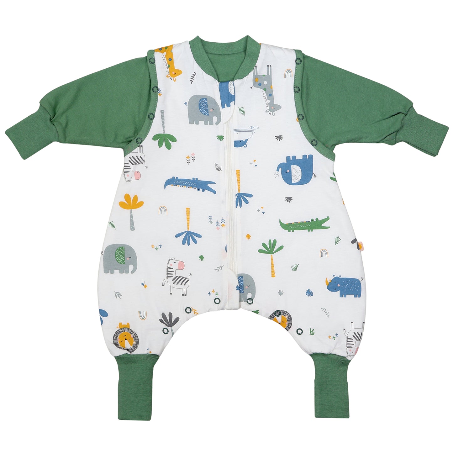 Sleeping Bag with Feet & Foldable Feet Covers - 2.5 TOG_Jungle_front2_461