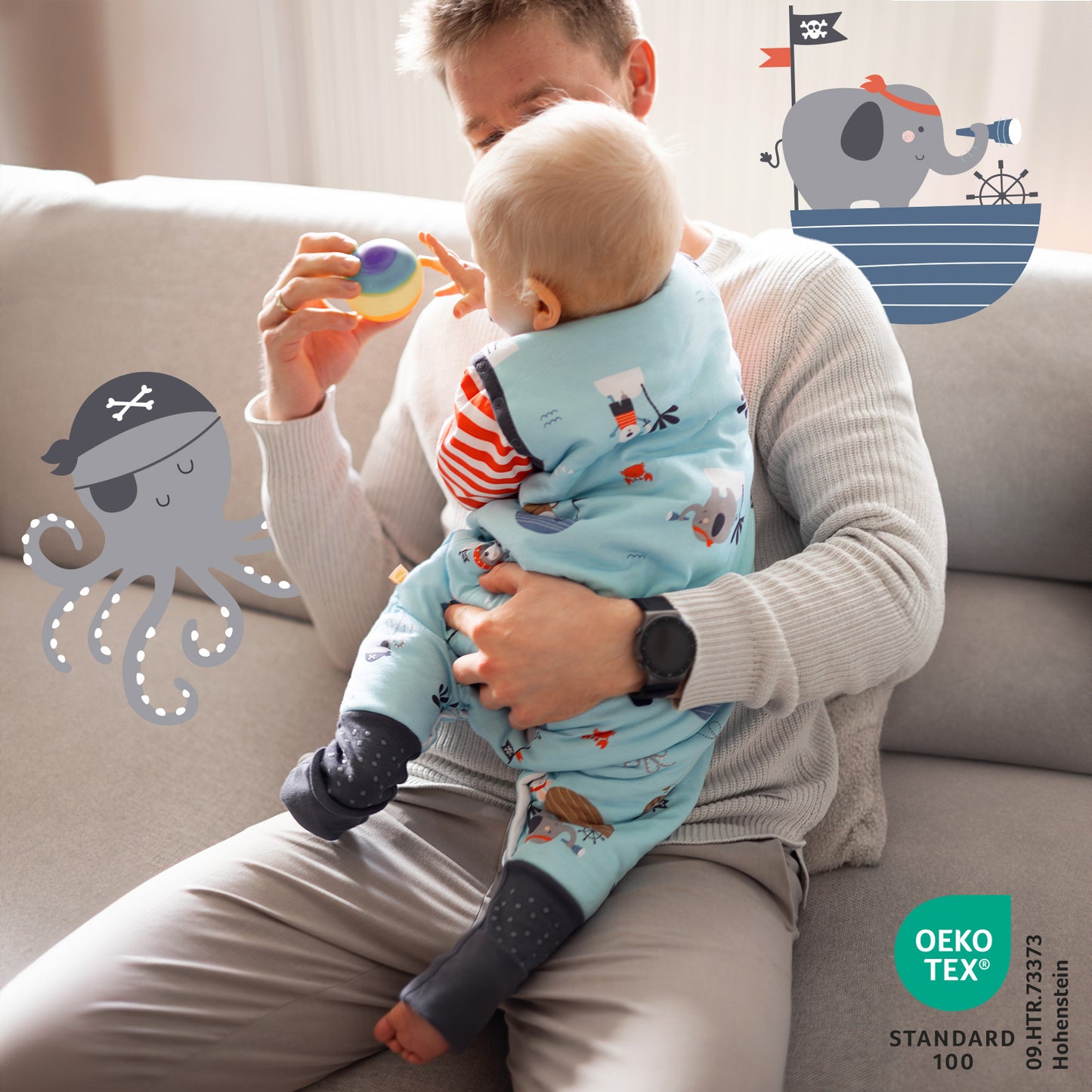 Sleeping Bag with Feet & Foldable Feet Covers - 2.5 TOG