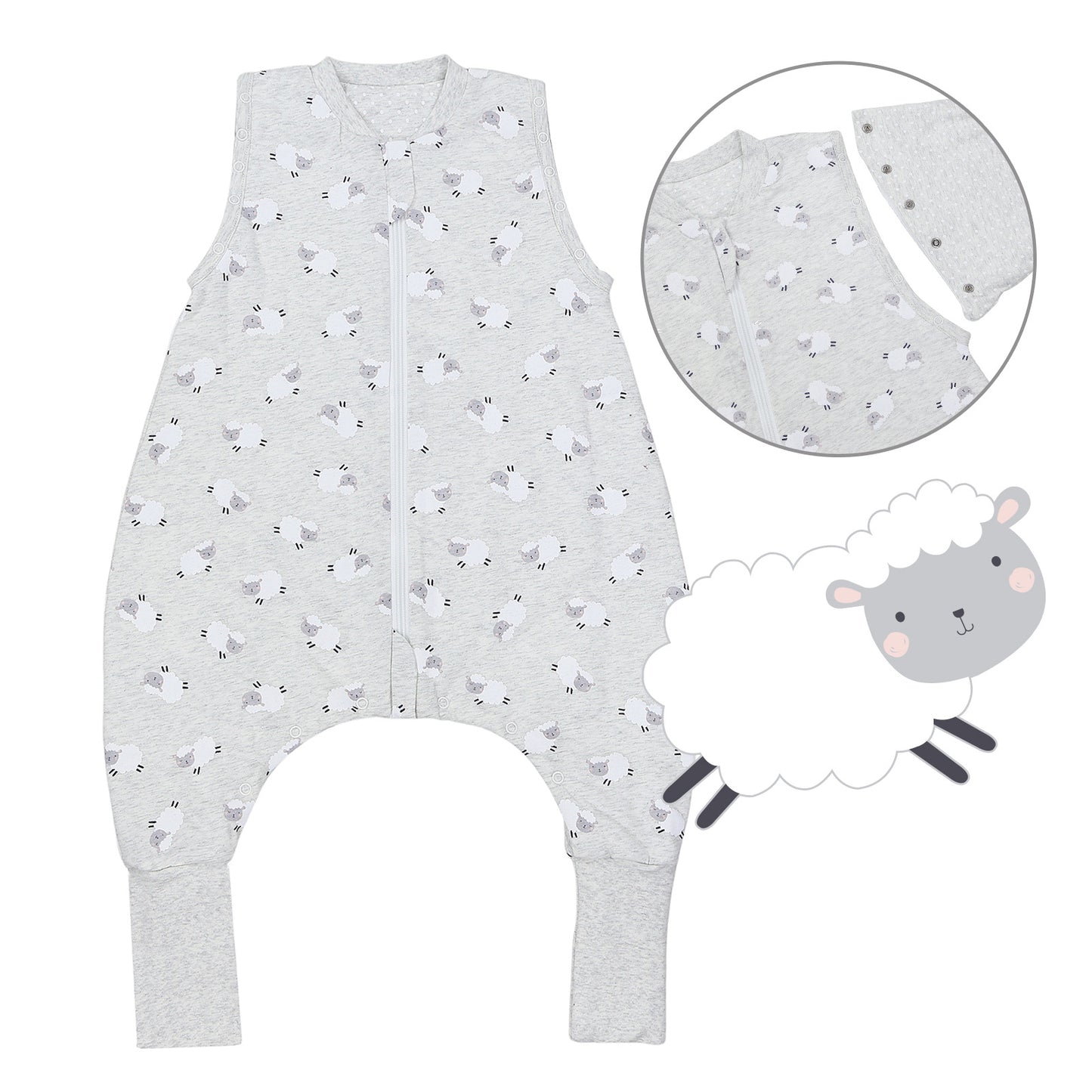 Sleeping Bag with Feet & Foldable Feet Covers - 2.5 TOG_front_461