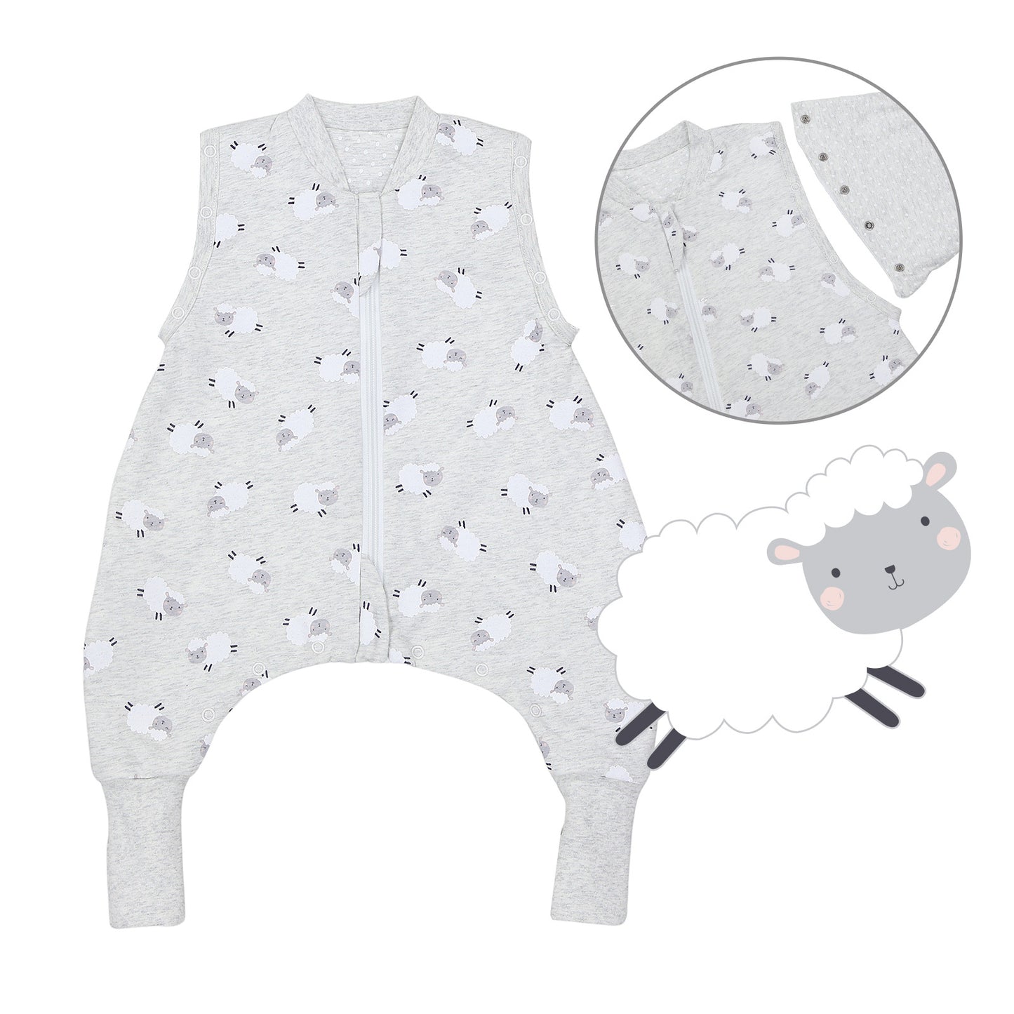 Sleeping Bag with Feet & Foldable Feet Covers - 2.5 TOG_front_461