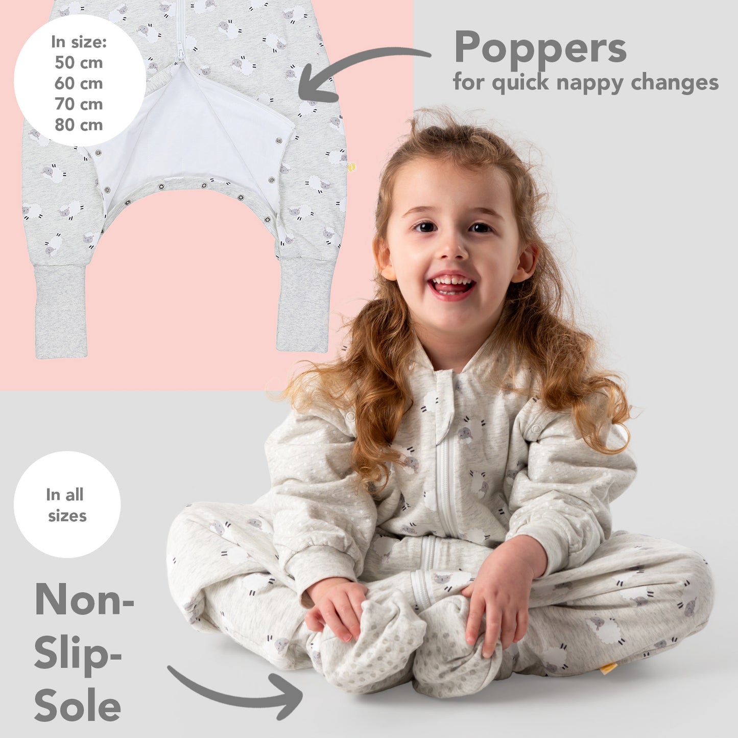 Sleeping Bag with Feet & Foldable Feet Covers - 2.5 TOG_foot area_461