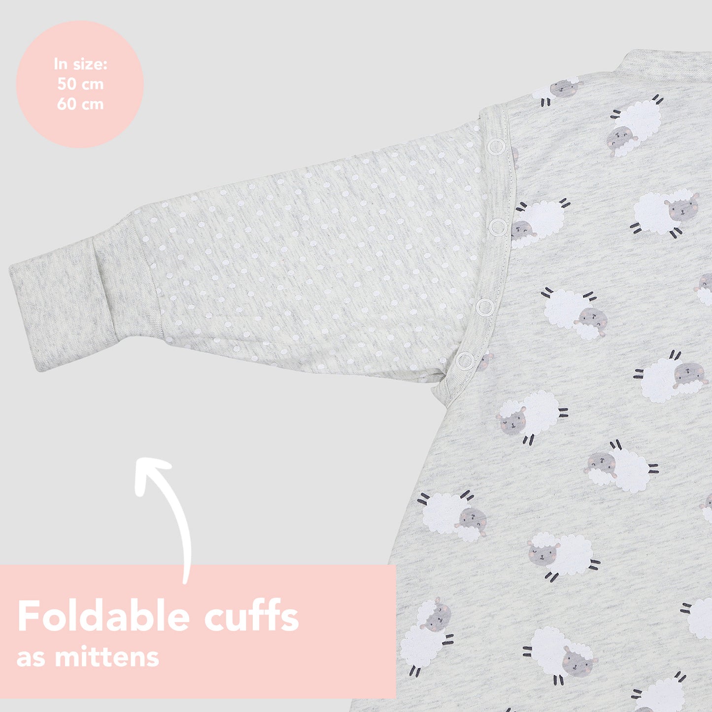 Sleeping Bag with Feet & Foldable Feet Covers - 2.5 TOG_sleeve area_461