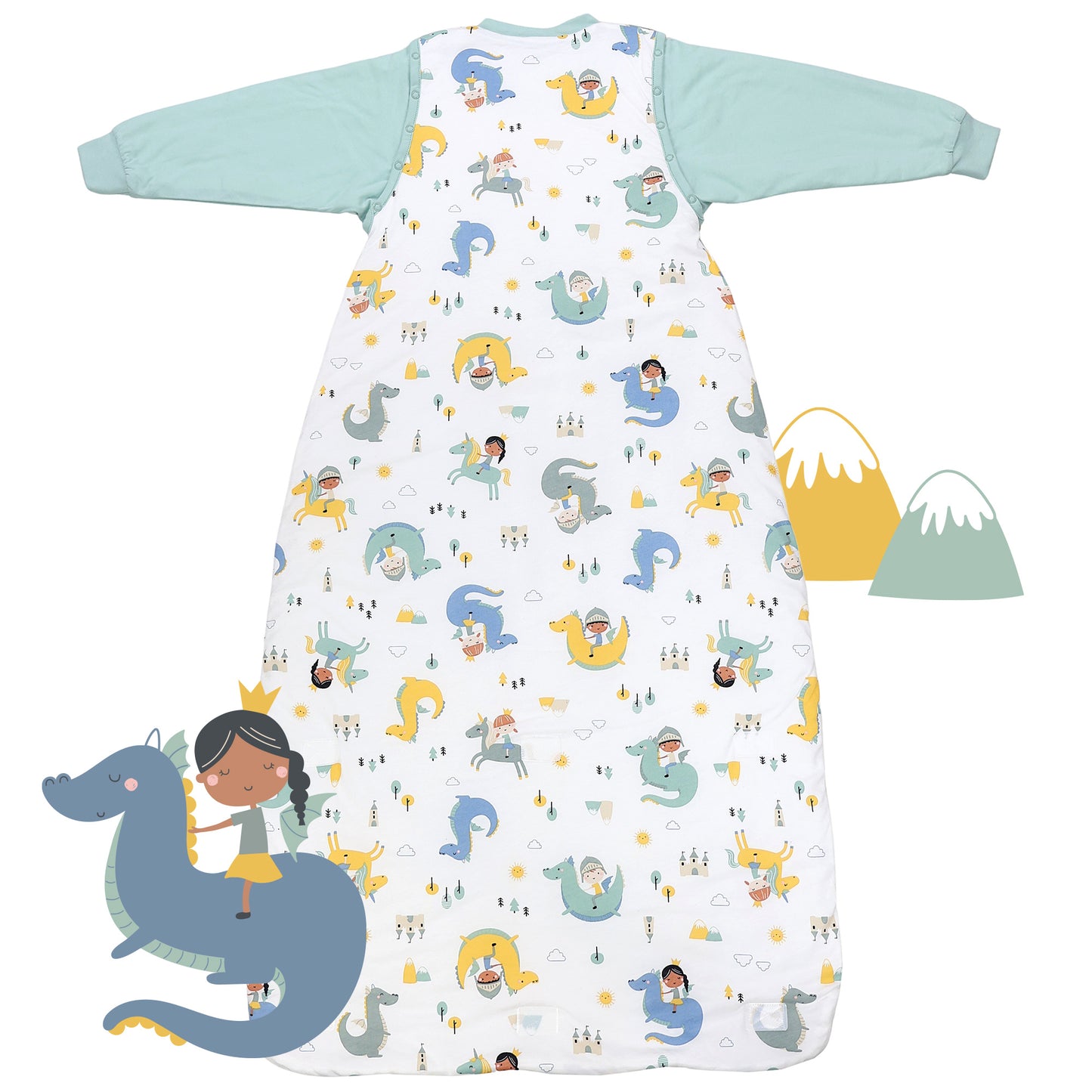 Sleeping Bag with Detachable Sleeves - 2.5 TOG_Fantasia_back_465