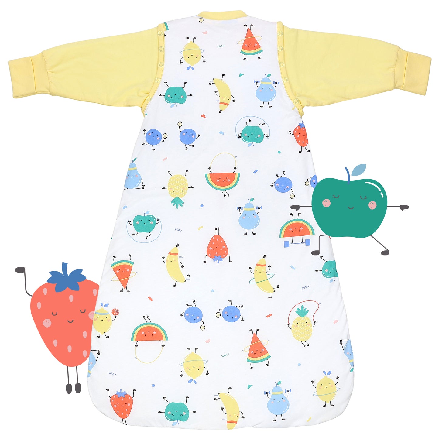 Sleeping Bag with Detachable Sleeves - 2.5 TOG_Sporty Fruit_back_465