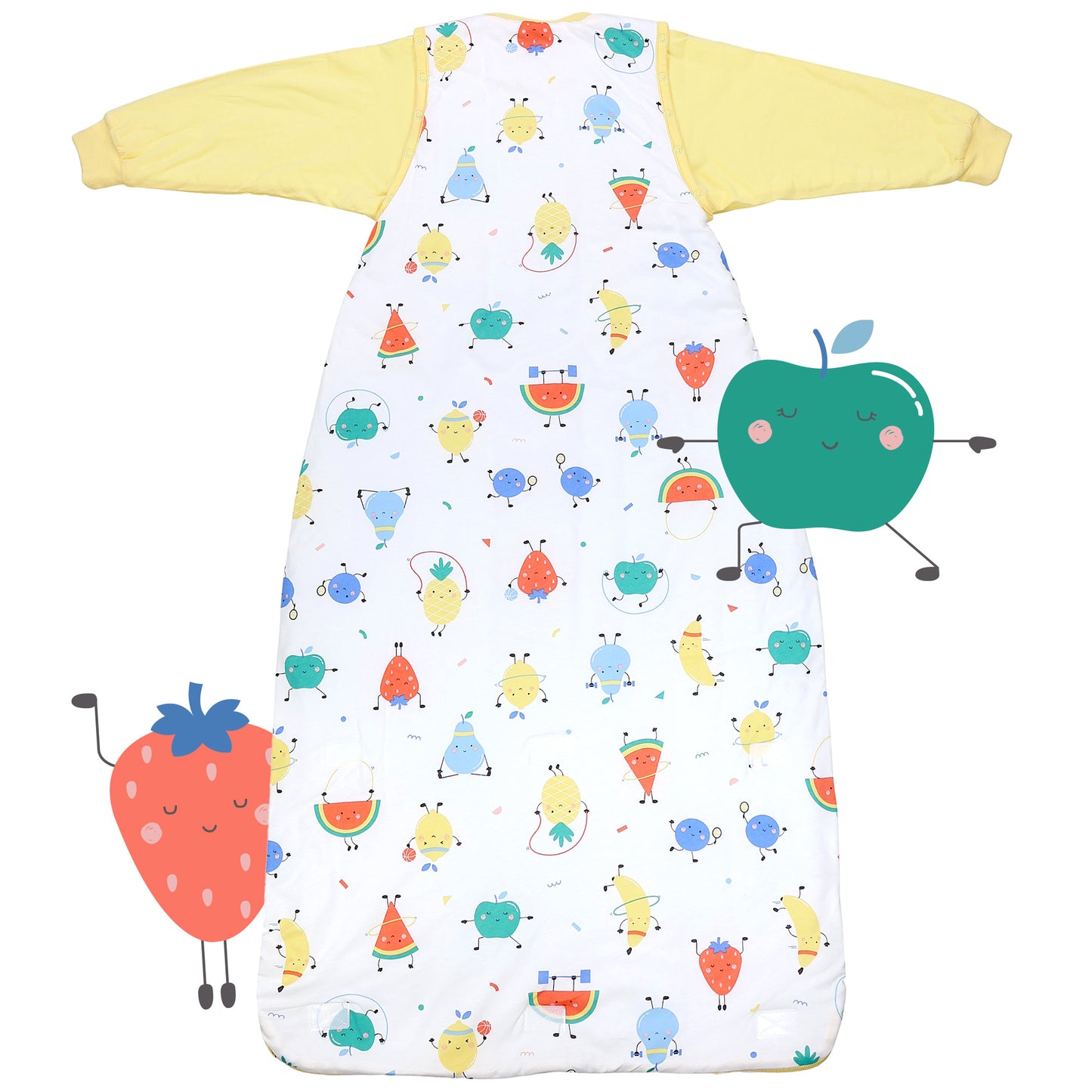 Sleeping Bag with Detachable Sleeves - 2.5 TOG_Sporty Fruit_back_465