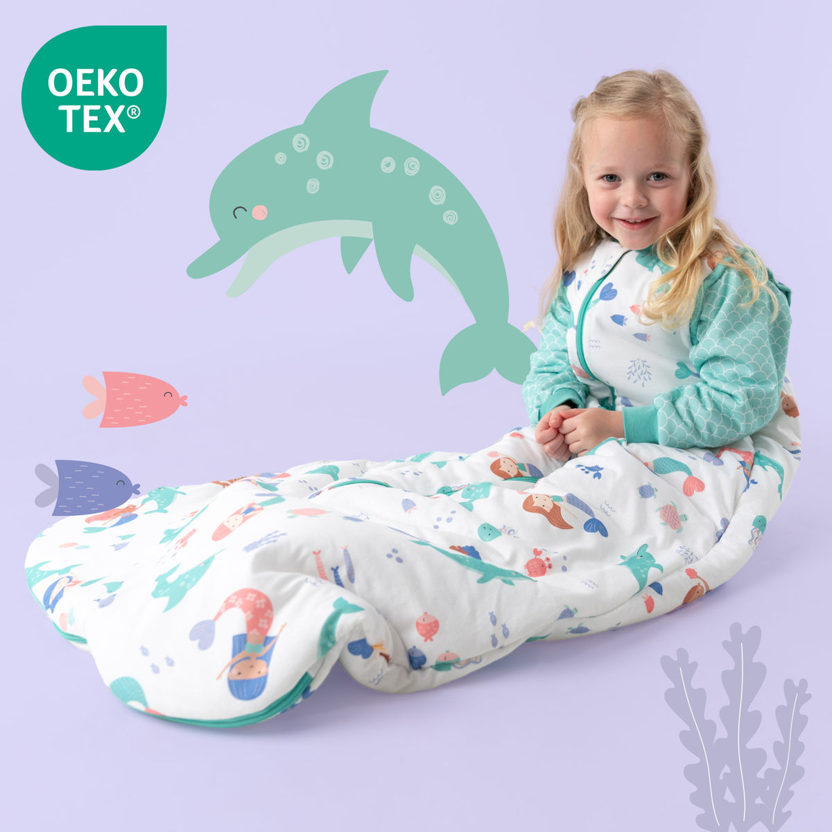 Sleeping Bag with Detachable Sleeves - 2.5 TOG_Mermaid_OEKOTEX_465