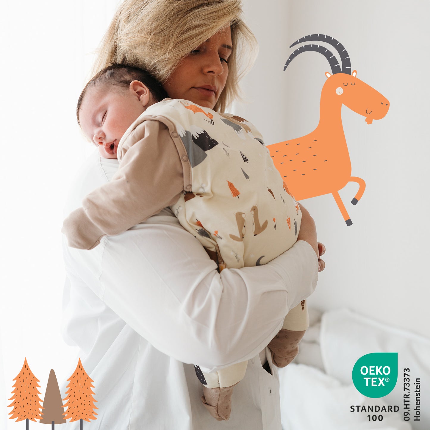 Sleeping Bag with Feet & Foldable Feet Covers - 3.5 TOG