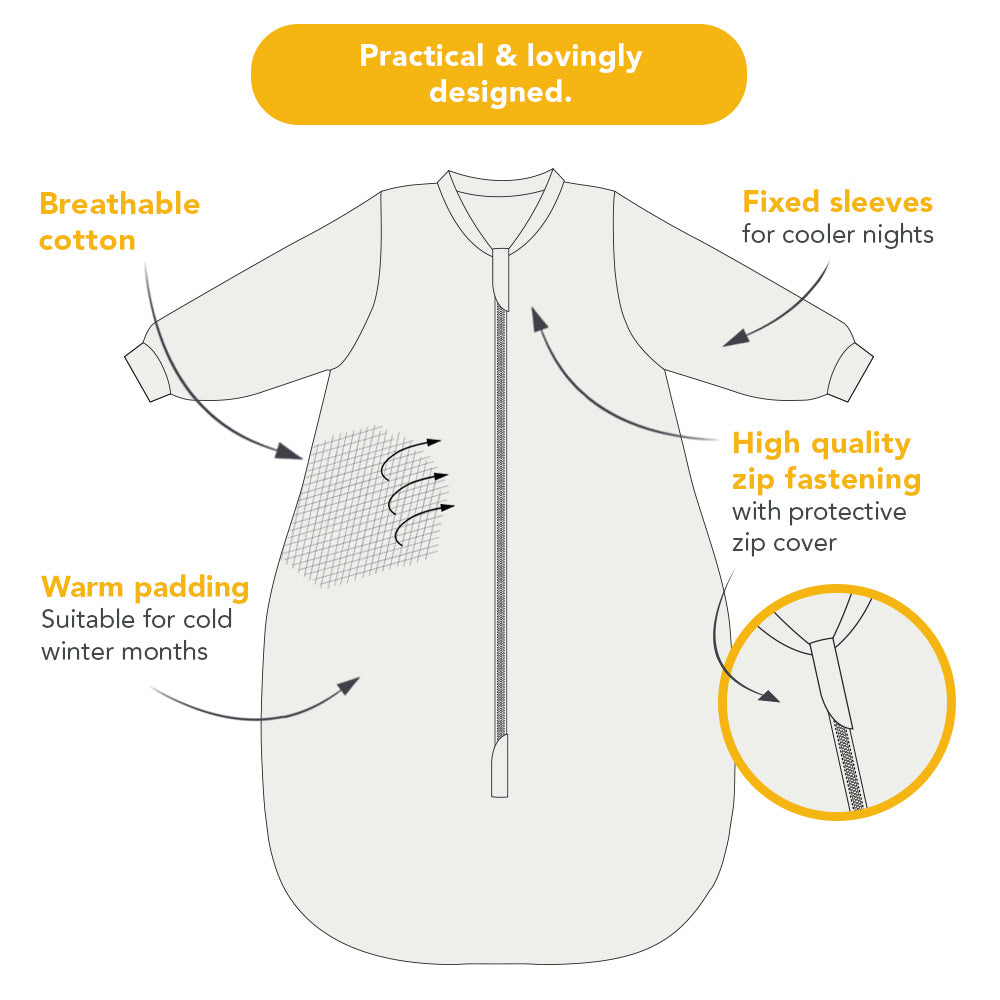 Long Sleeve Baby Sleeping Bag - 3.5 TOG