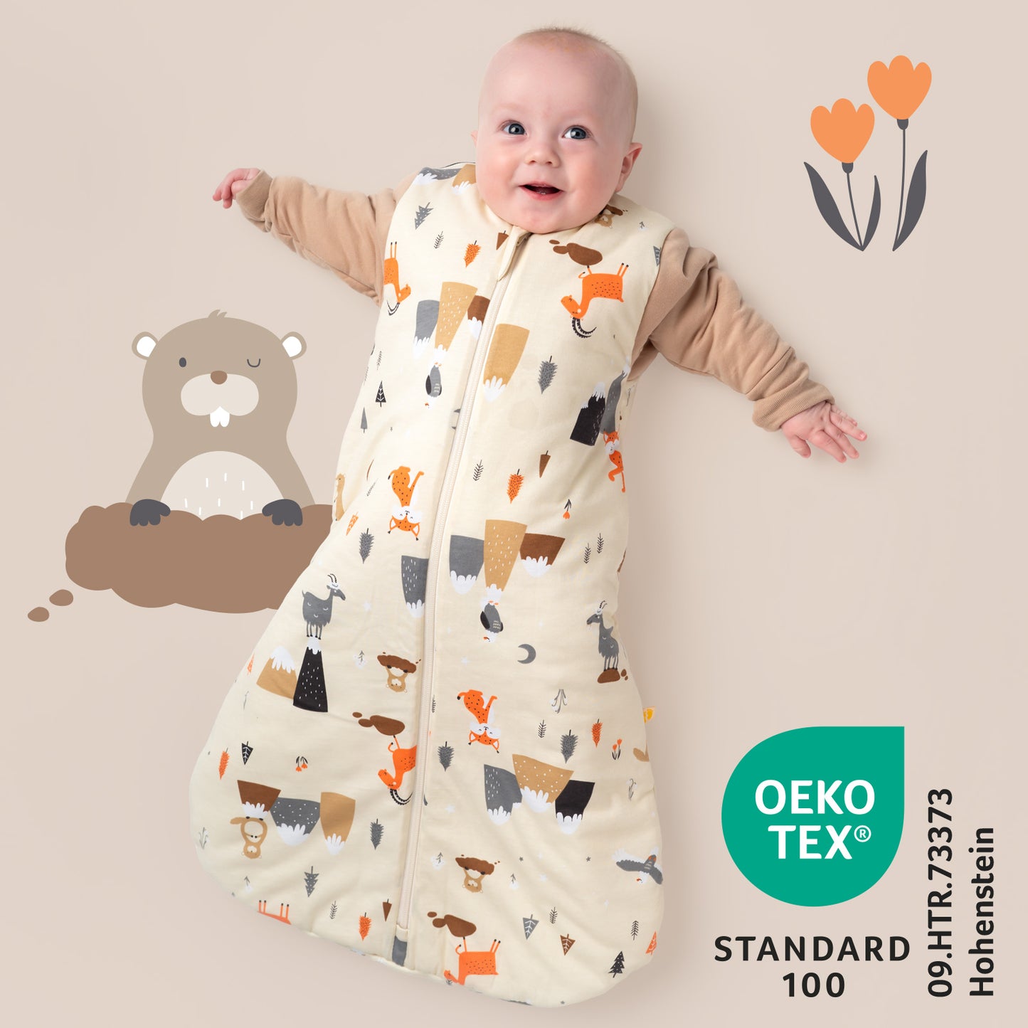 Long Sleeve Baby Sleeping Bag - 3.5 TOG