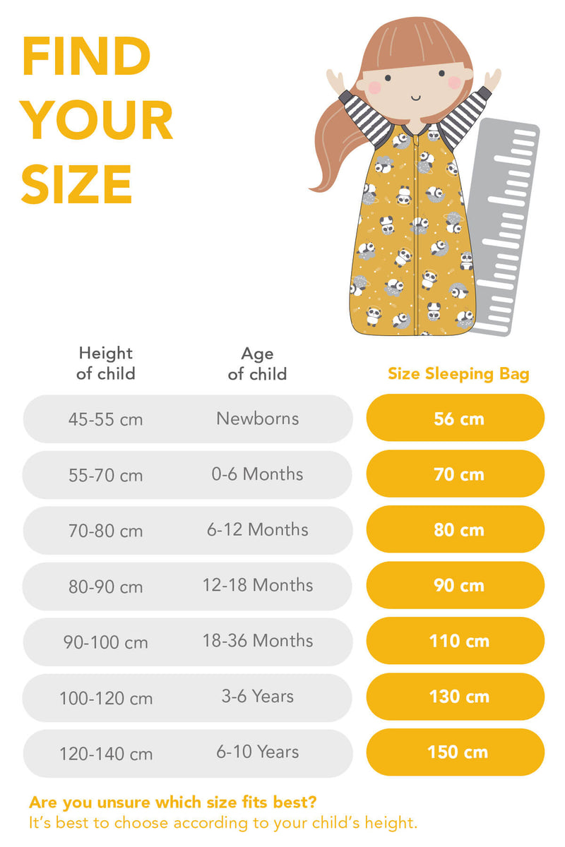 Size Calculator for Footed Sleeping Bags
