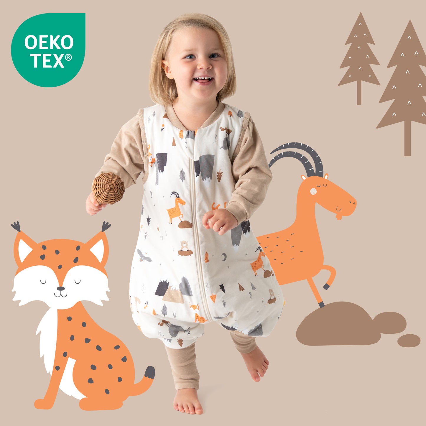 Sleeping Bag with Feet & Foldable Feet Covers - 3.5 TOG