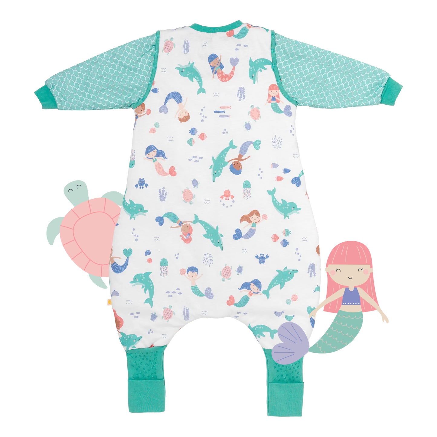 Sleeping Bag with Feet & Foldable Feet Covers - 3.5 TOG