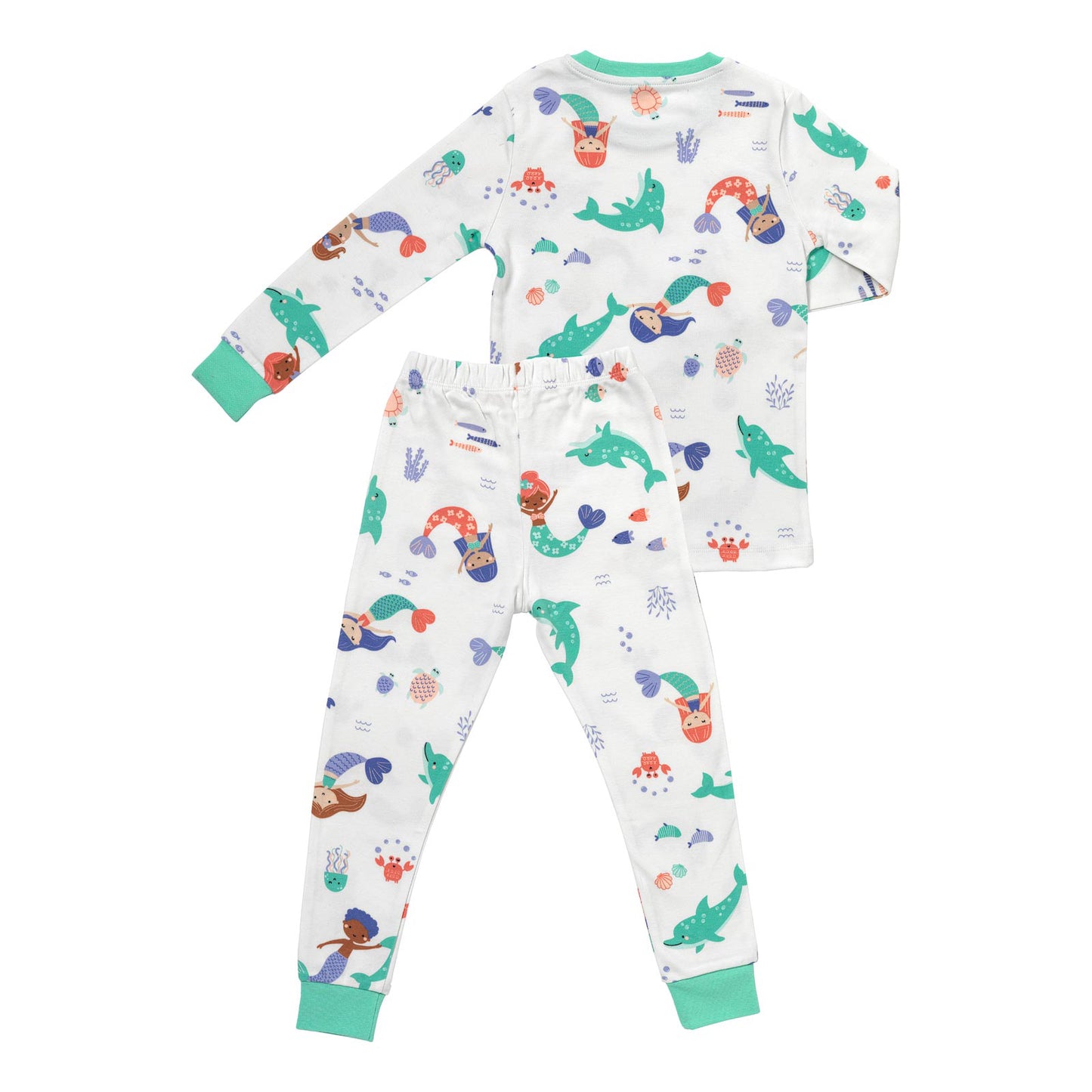 Organic Children's Pyjamas_Mermaid_back_444