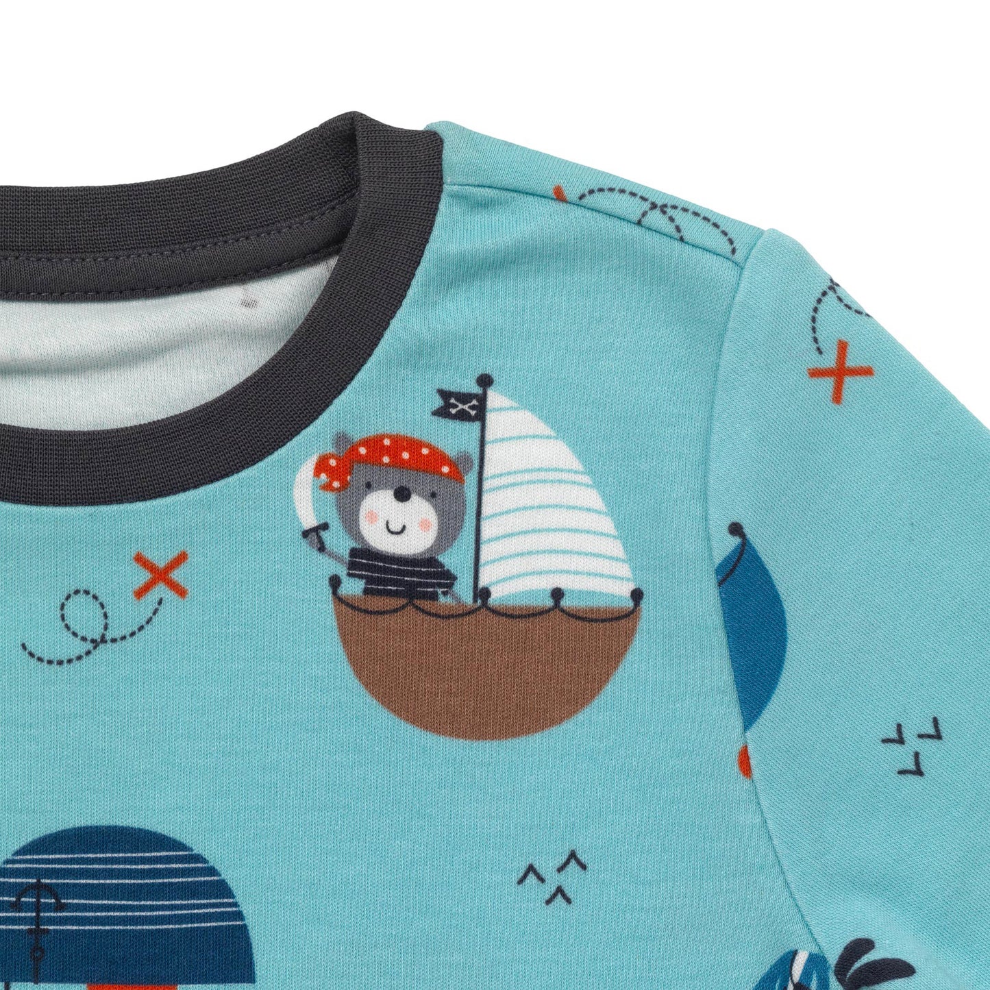 Organic Children's Pyjamas_Pirate_detail_444
