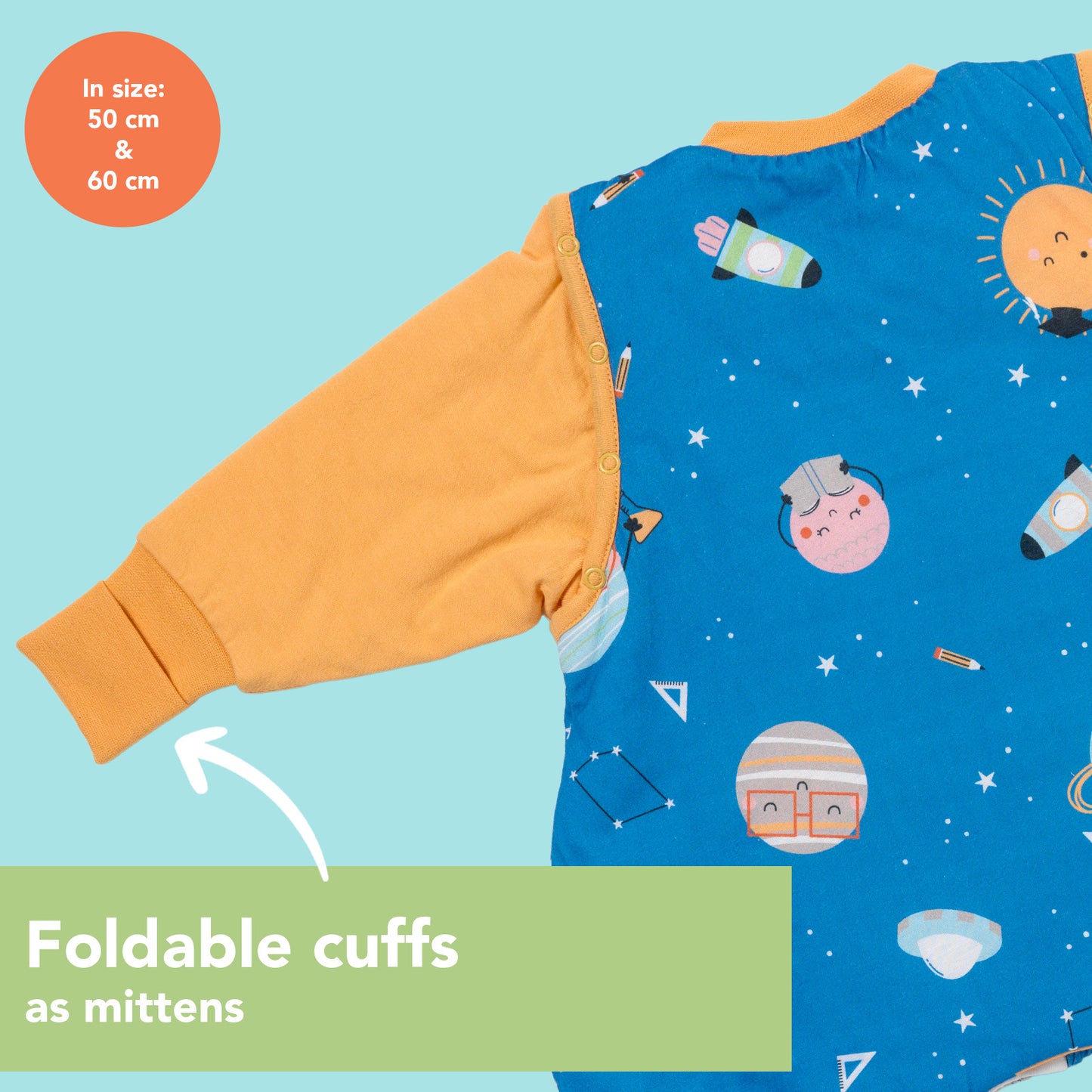 Sleeping Bag with Feet & Foldable Feet Covers - 2.5 TOG