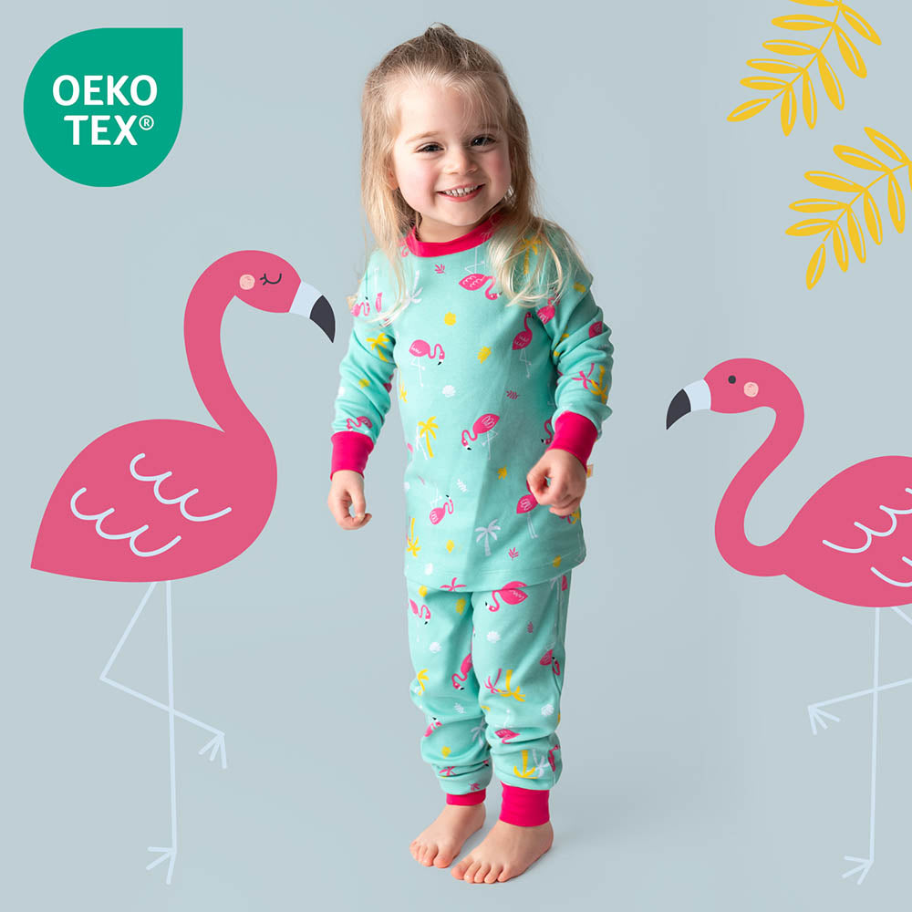 Organic Children's Pyjamas_Flamingo_OEKOTEX_444