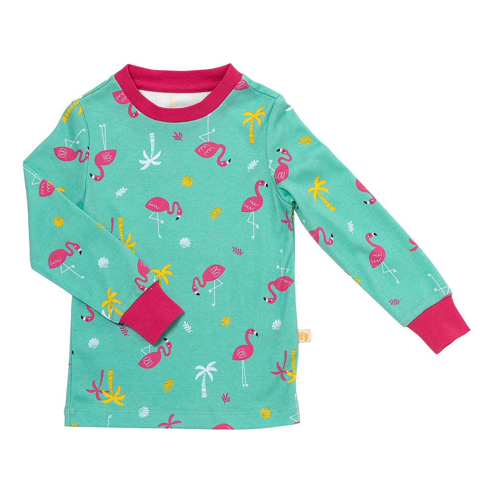 Organic Children's Pyjamas_Flamingo_top_444