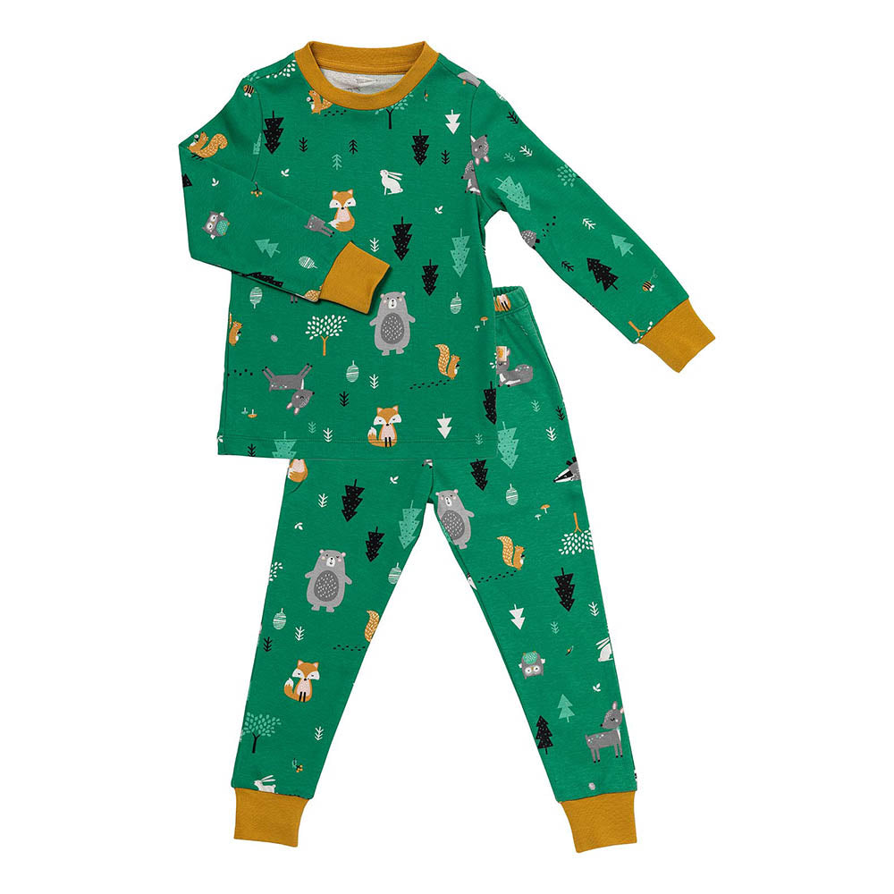 Organic Children's Pyjamas_Woodland Animals_front_444